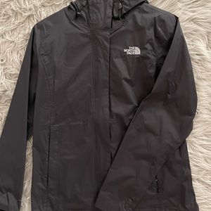 north face black rain jacket